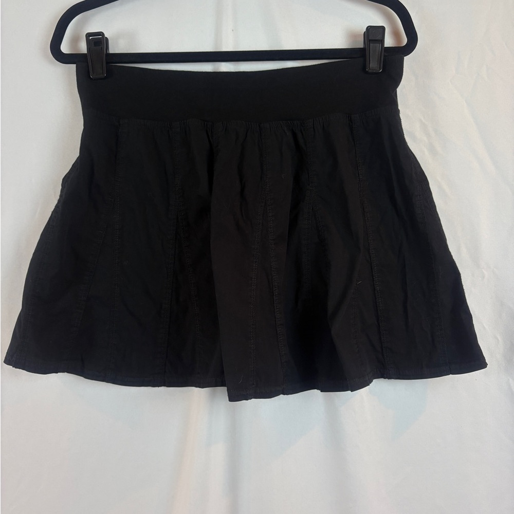 XCVI Black A-Line Mini Skirt‎